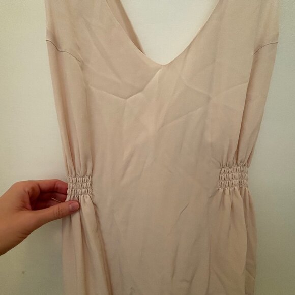 BABATON off-white cream silk midi dress S - Picture 2 of 8